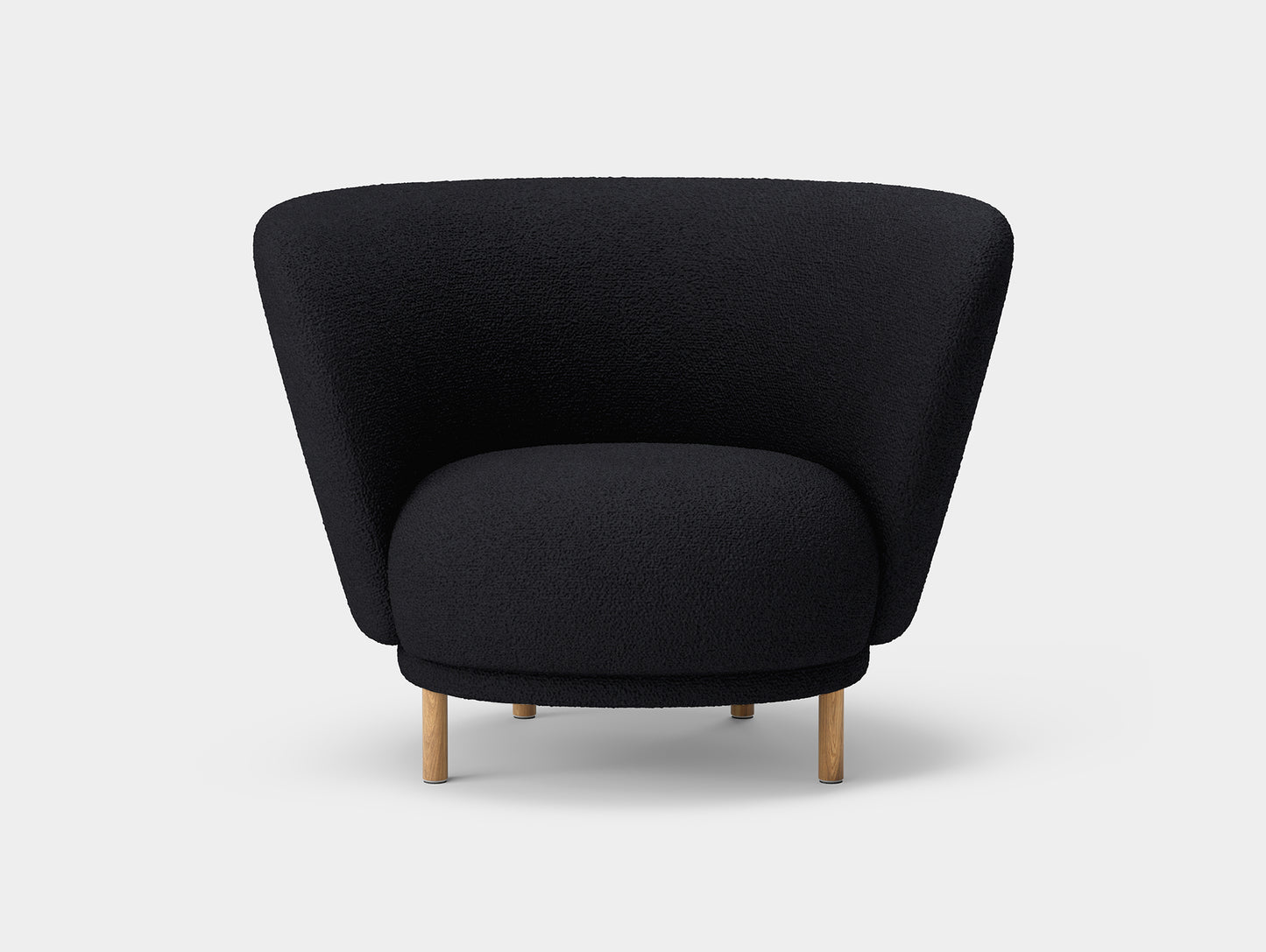 Dandy Armchair by Massproductions - Storr Coal 0157 / Natural Oak