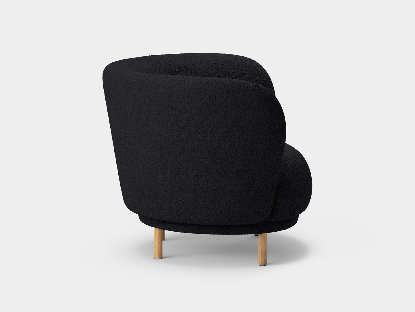 Dandy Armchair by Massproductions - Storr Coal 0157 / Natural Oak