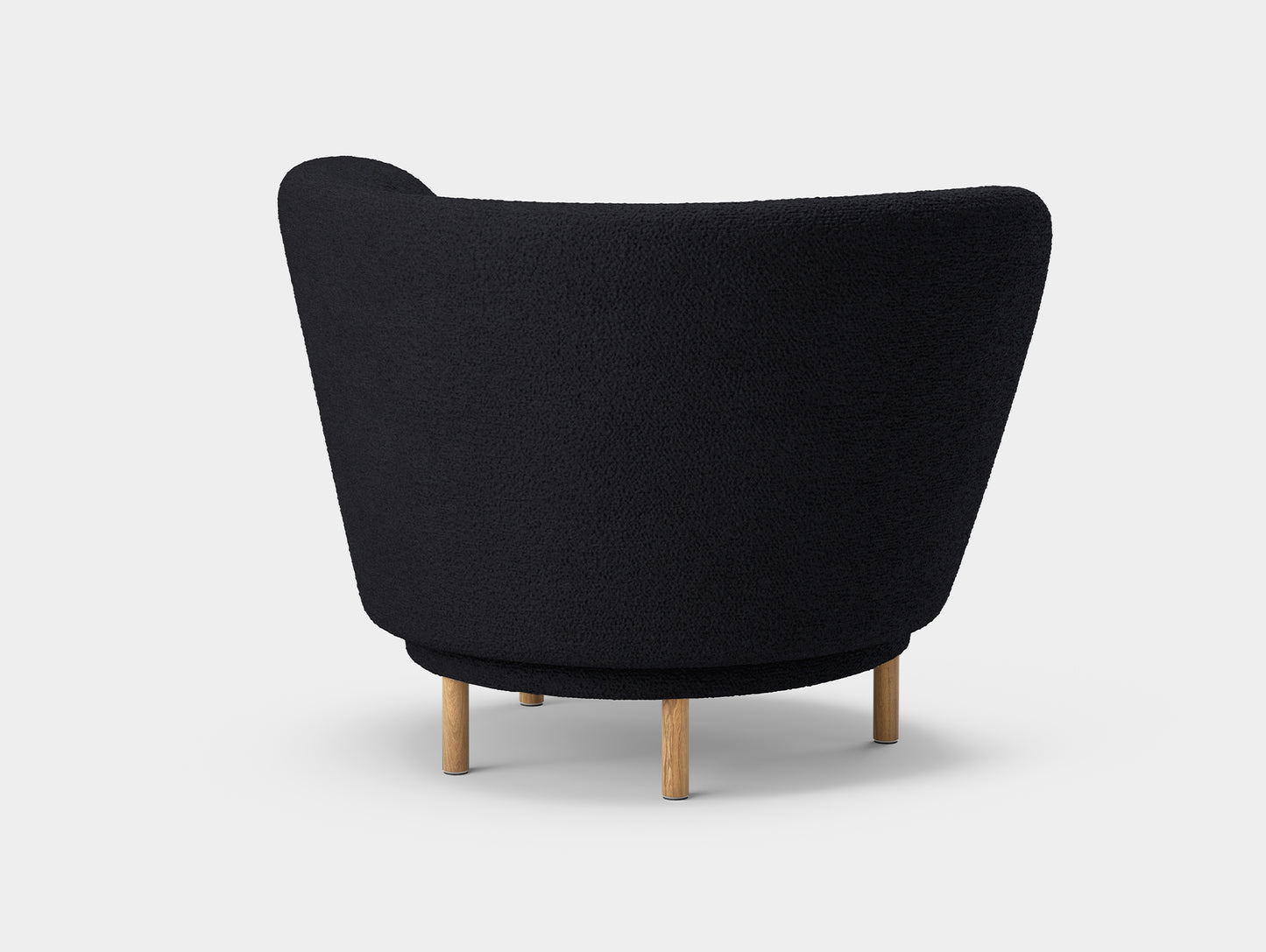 Dandy Armchair by Massproductions - Storr Coal 0157 / Natural Oak