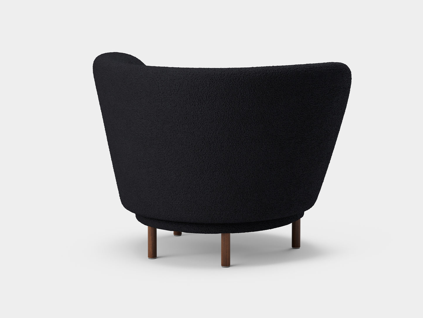 Dandy Armchair by Massproductions - Storr Coal 0157 / Walnut stained beech Oak