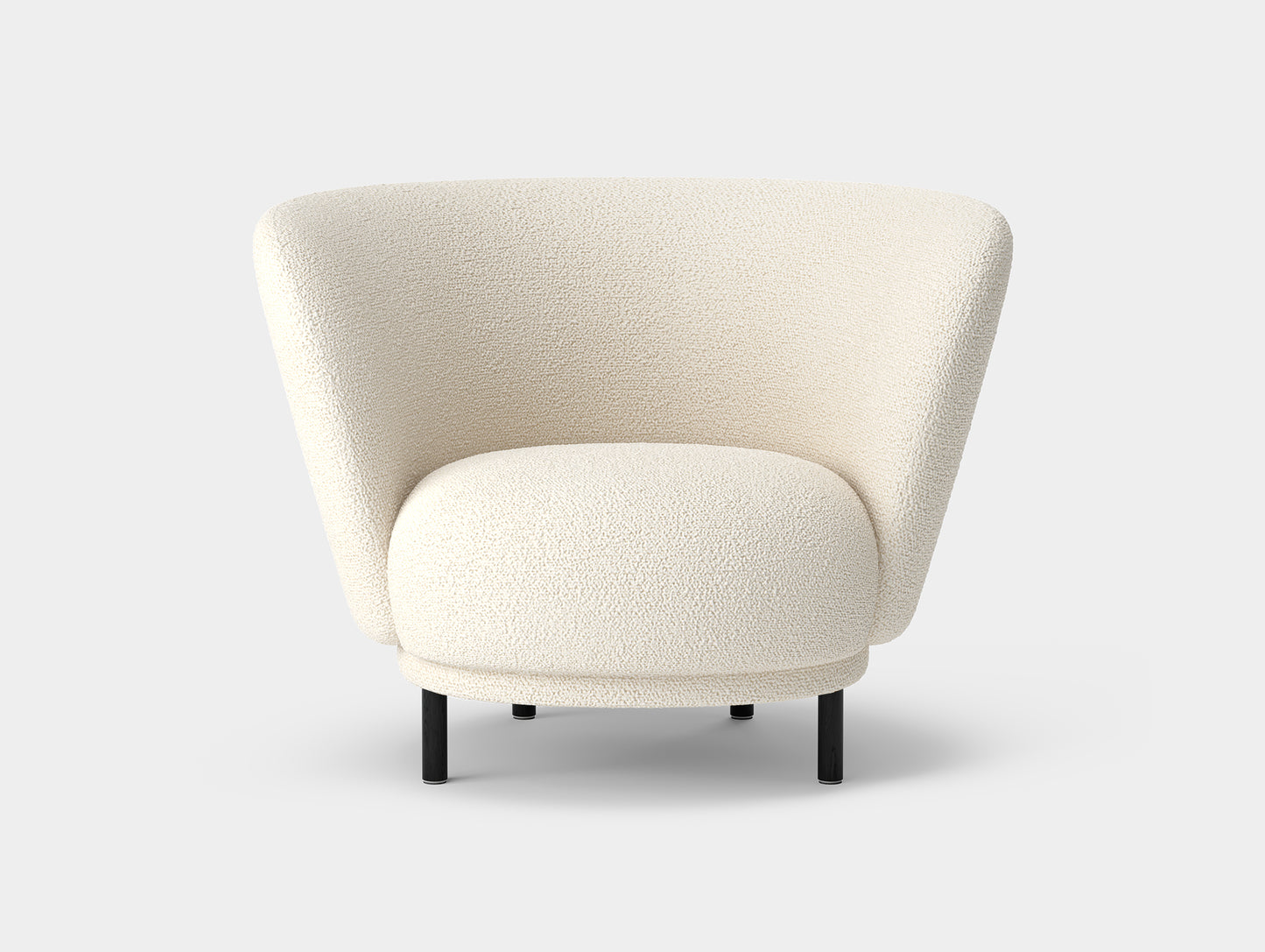 Dandy Armchair by Massproductions - Storr Eggshell 1501 / Black Oak