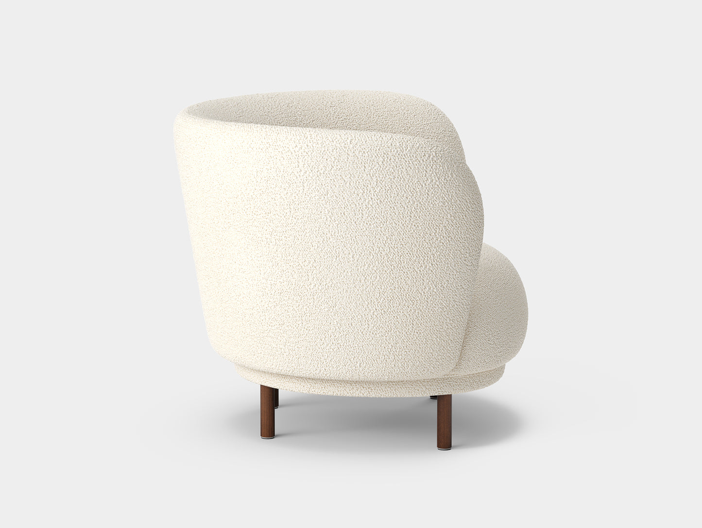 Dandy Armchair by Massproductions - Storr Eggshell 1501 / Walnut stained beech Oak