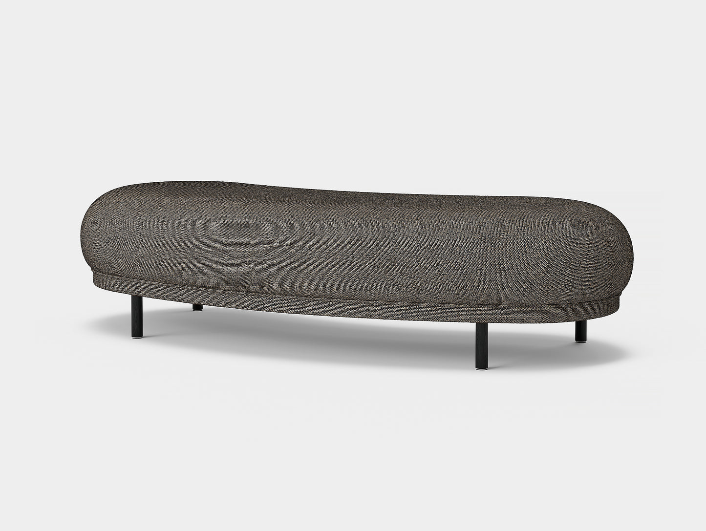 Dandy Ottoman by Massproductions - Safire 001 / Black Oak Base