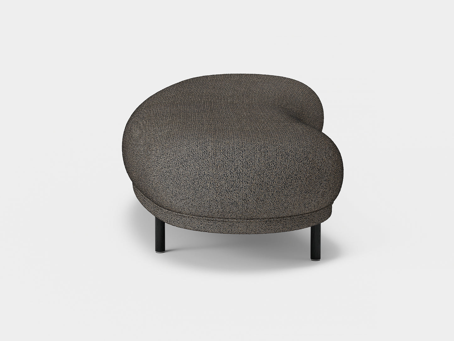 Dandy Ottoman by Massproductions - Safire 001 / Black Oak Base