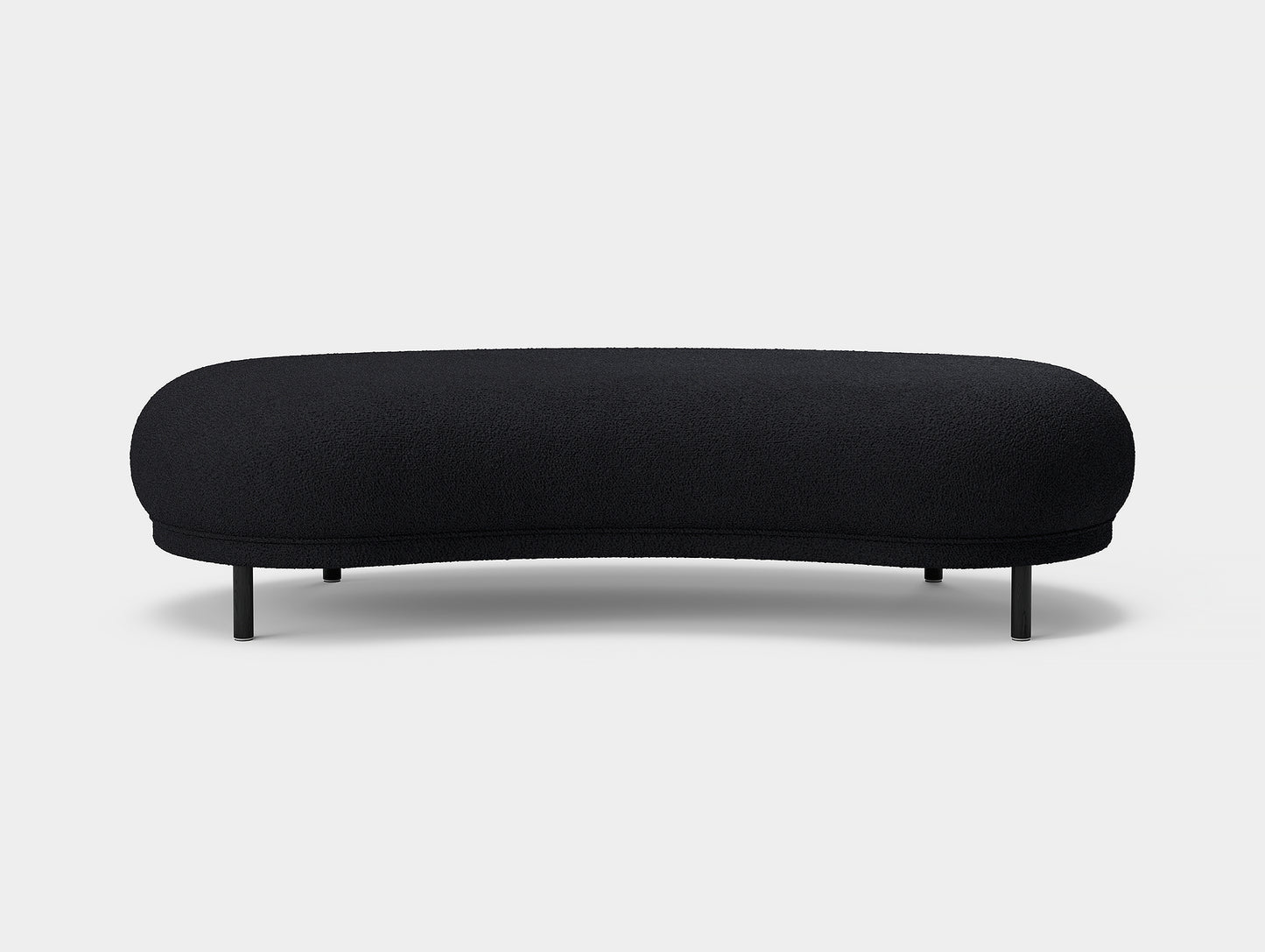 Dandy Ottoman by Massproductions - Storr Coal 0157 / Black Oak Base