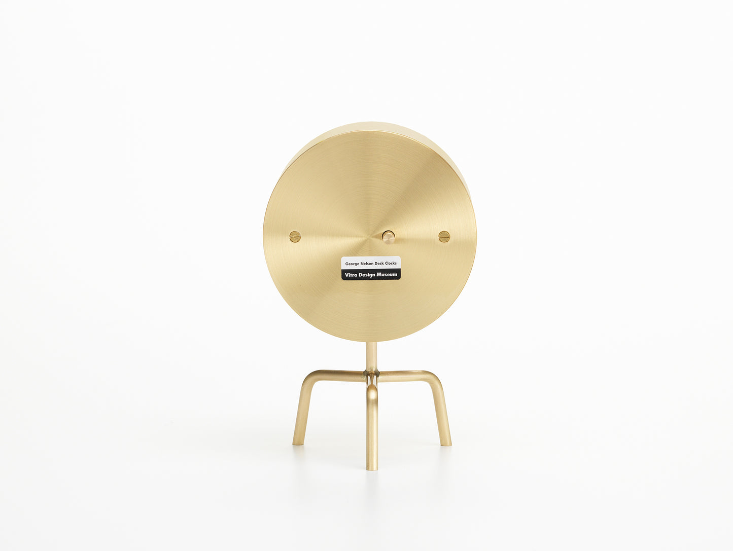 George Nelson Tripod Clock in brass by Vitra