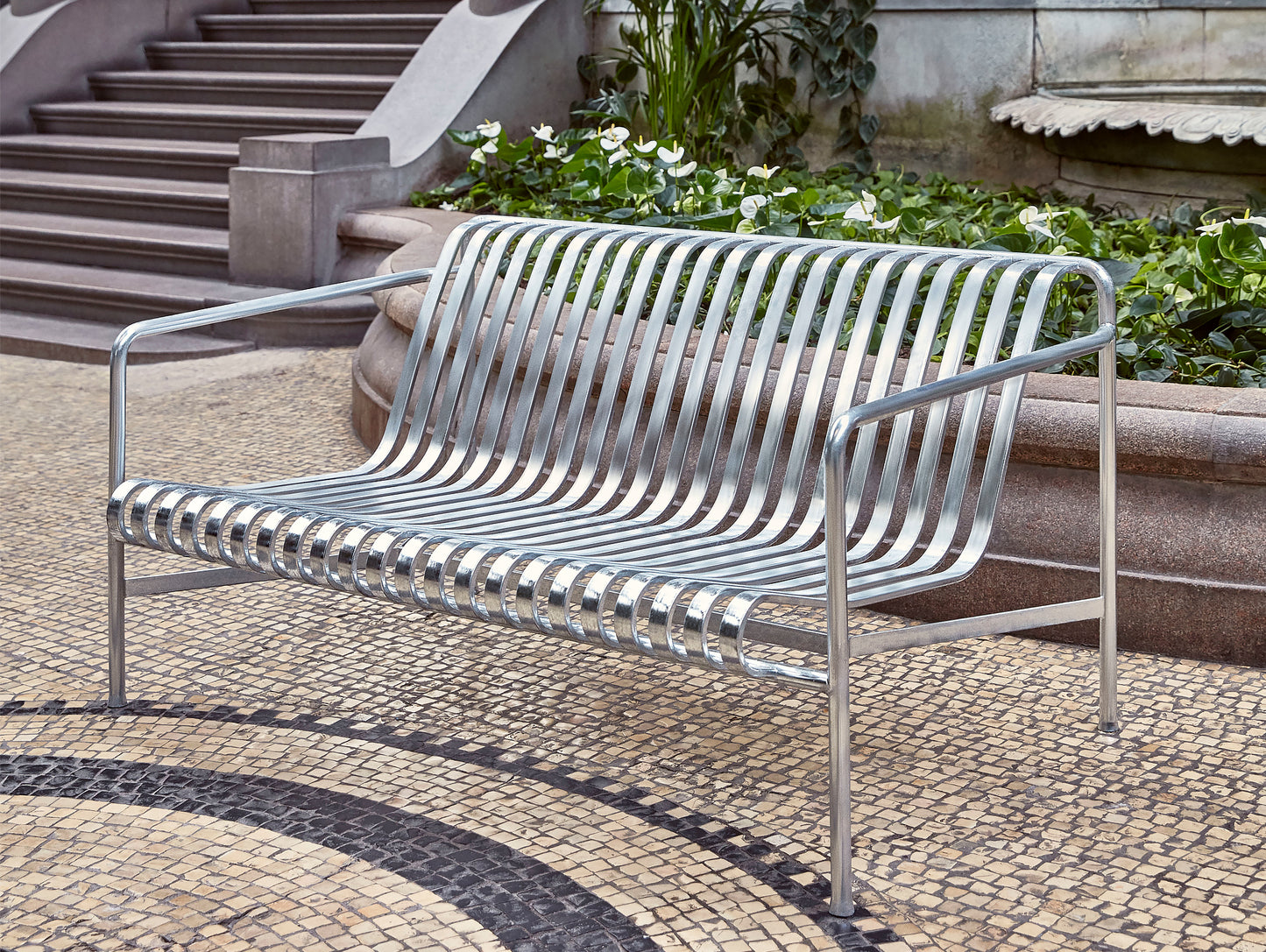 HAY Palissade Dining Bench - Hot Galvanised