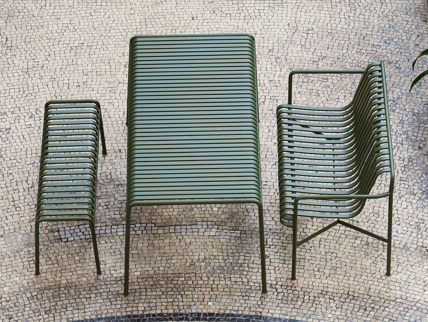 HAY Palissade Dining Bench - Olive