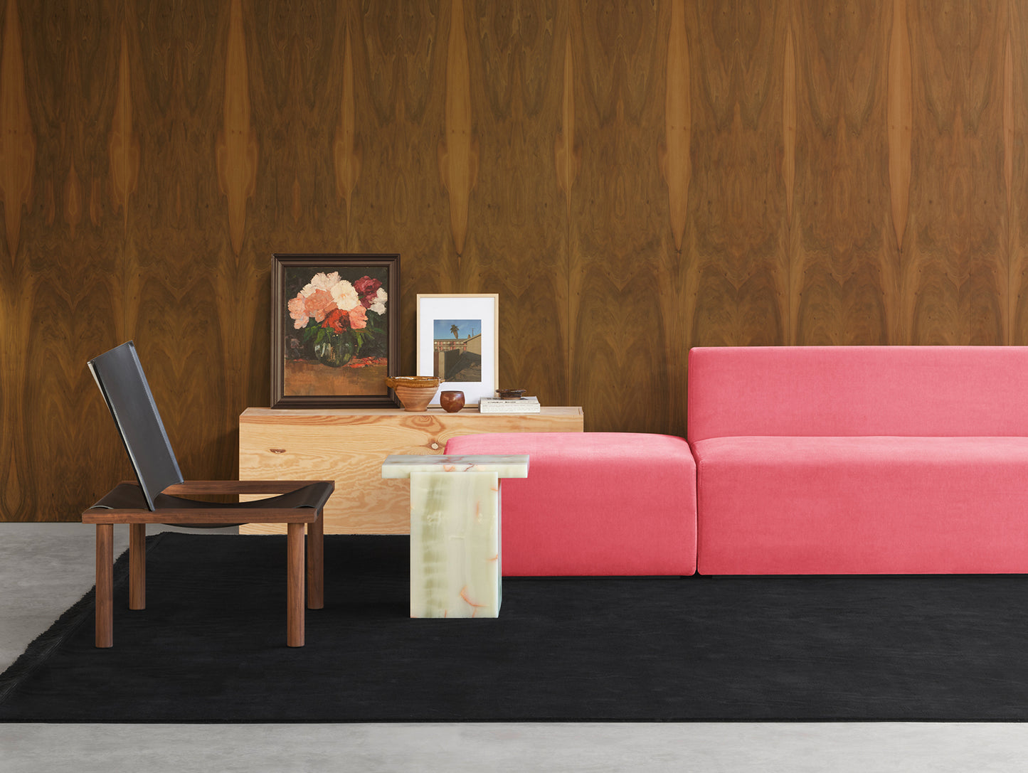 EC06 Ilma Lounge Chair by e15 - Waxed Walnut / Black Harness Leather