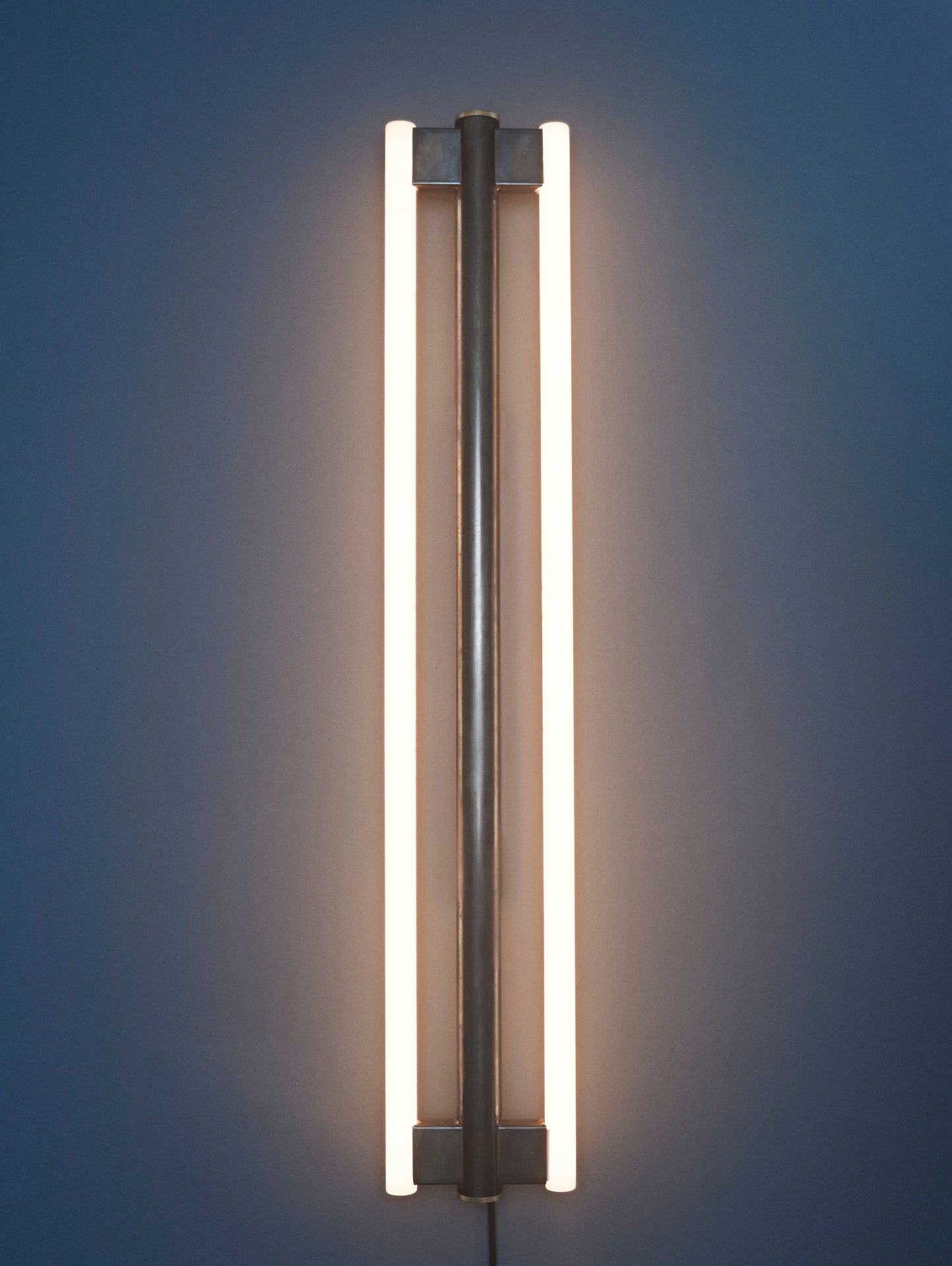 Eiffel Wall Lamp Double by Frama - Waxed Raw Steel / Height  1000 mm