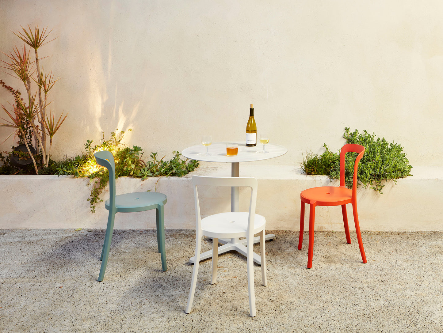 2 Inch Outdoor Cafe Table - X Base by Emeco