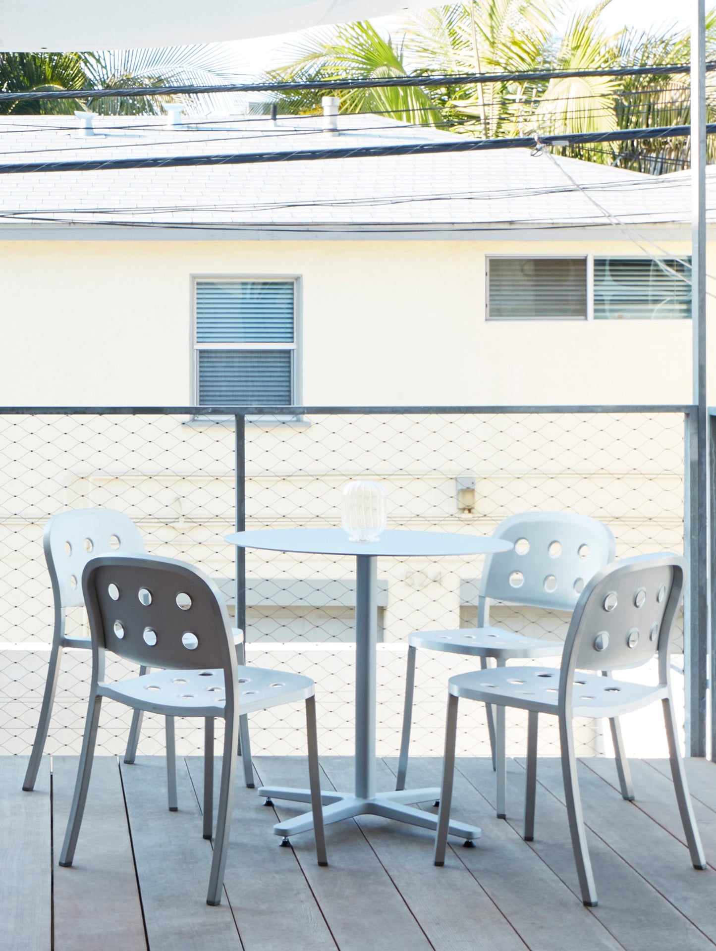 2 Inch Outdoor Cafe Table - X Base by Emeco