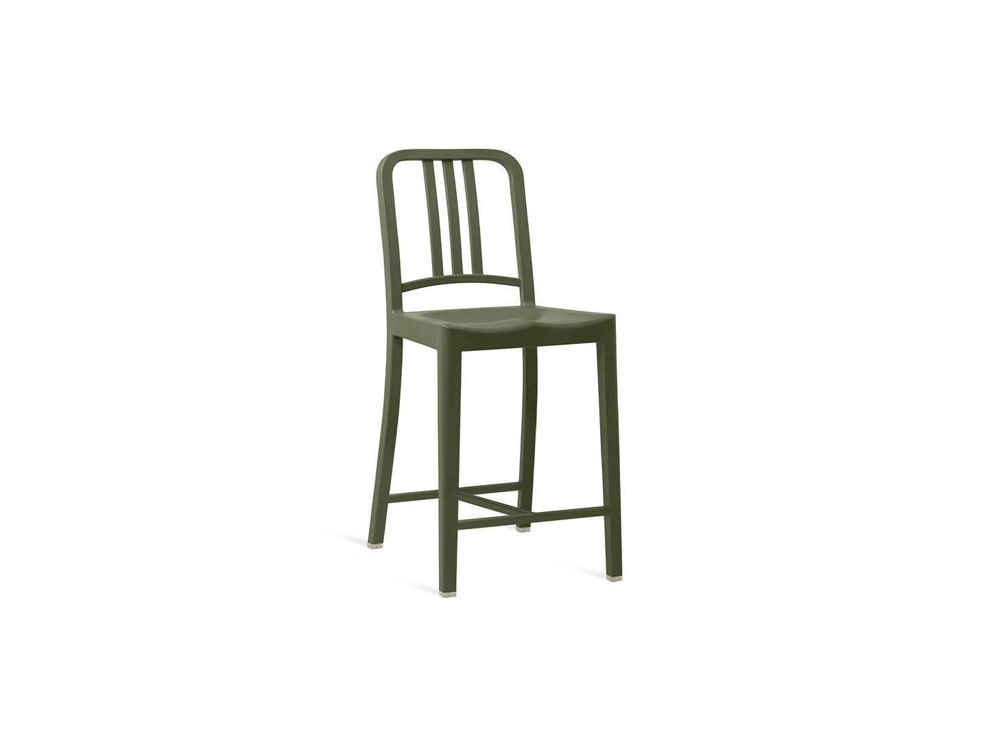 111 Navy Counter Stool by Emeco - Cypress Green