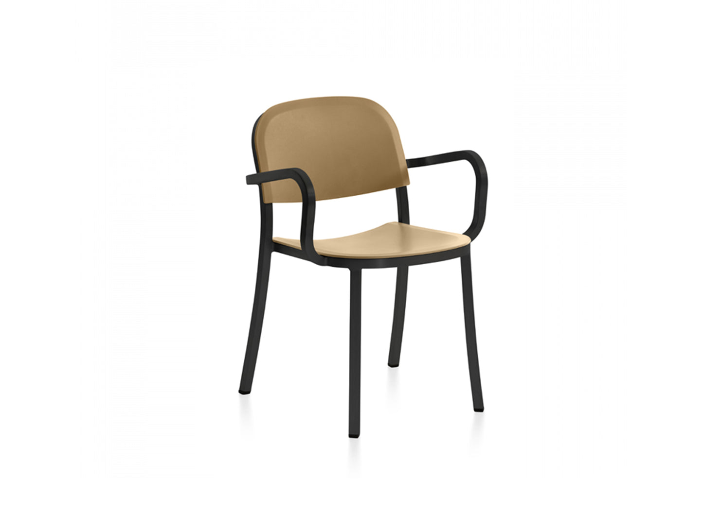 1 Inch Armchair by Emeco - Black Powder Coated Aluminium / Sand