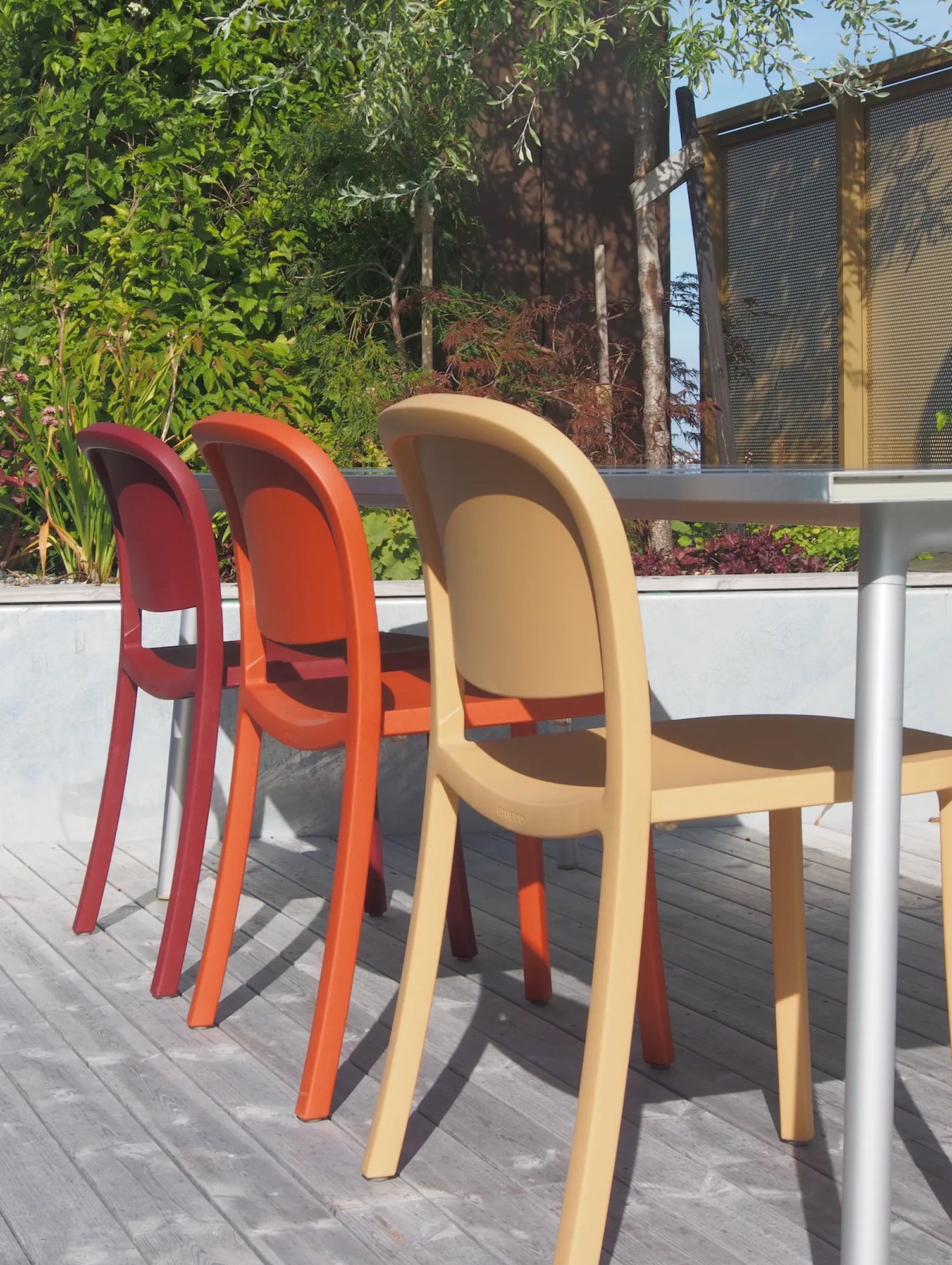 1 Inch Reclaimed Chair by Emeco - Bordeaux, orange, sand