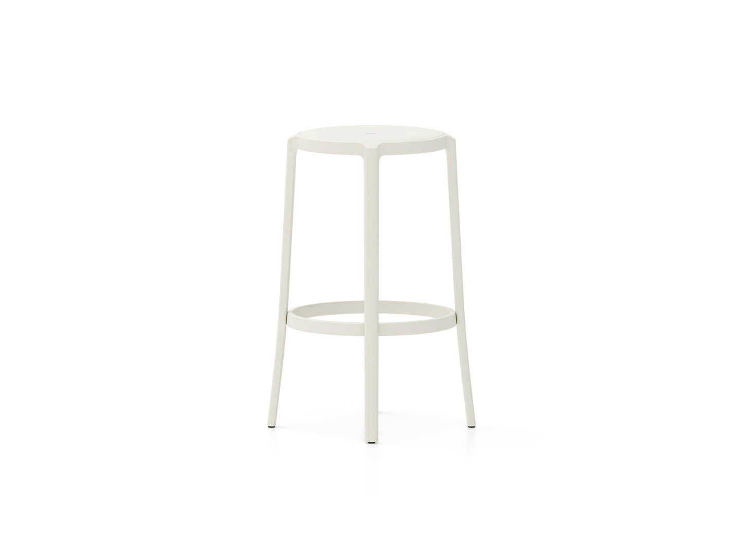 On & On Bar Stool - Recycled Plastic Seat by Emeco / White