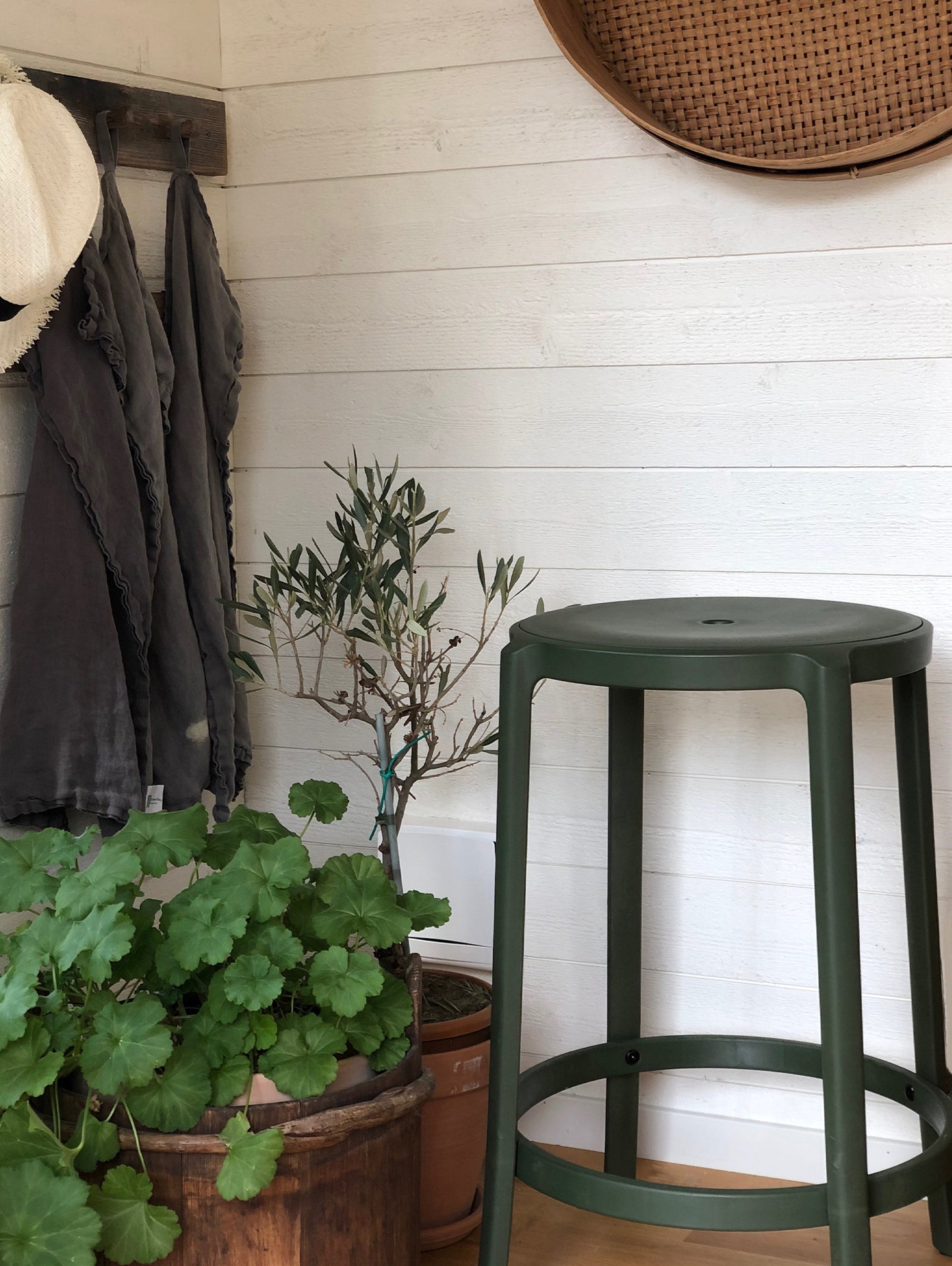 On & On Counter Stool - Recycled Plastic Seat by Emeco / Green