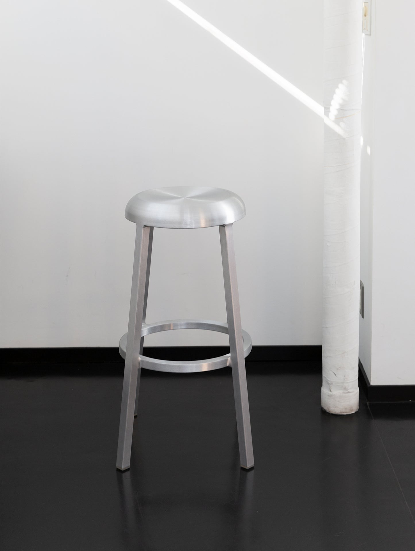 Za Bar Stool by Emeco - Hand Brushed Aluminium