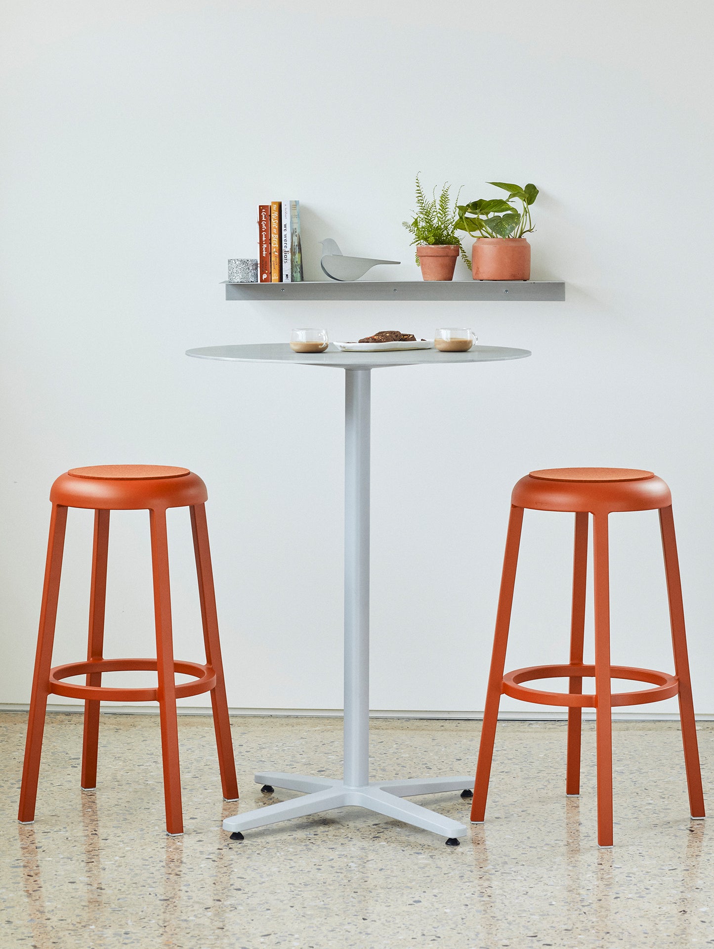 Za Bar Stool by Emeco - Coral Orange