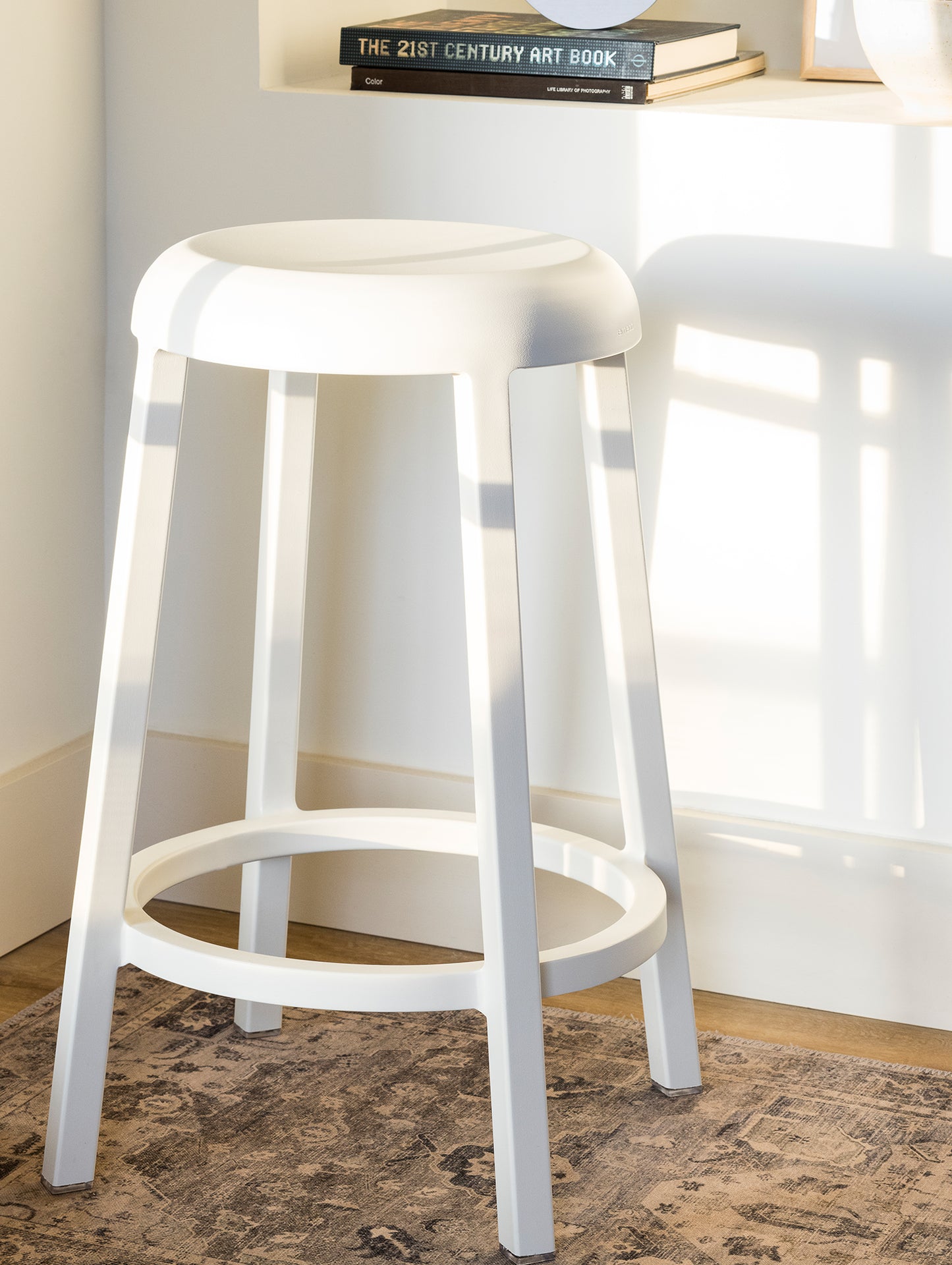 Za Counter Stool by Emeco - White Grey