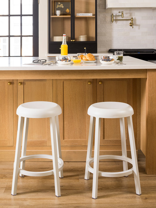 Za Counter Stool by Emeco - White Grey