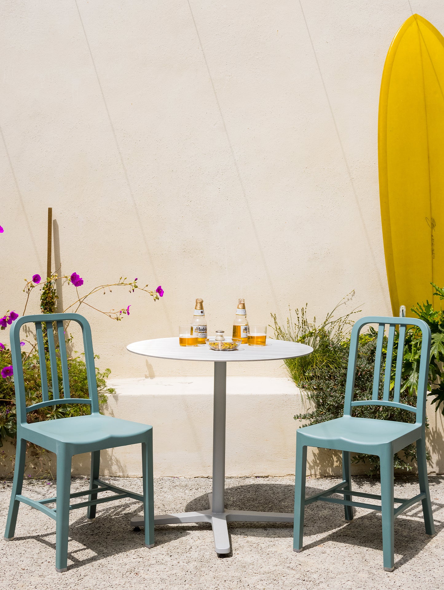 2 Inch Outdoor Cafe Table - X Base by Emeco