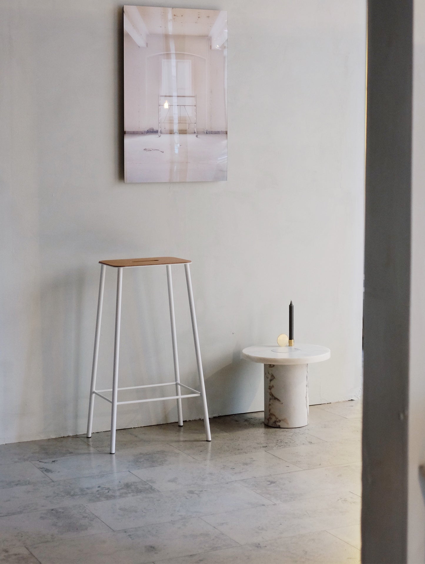 Sintra Marble Table by Frama- White Estremoz Marble - Small