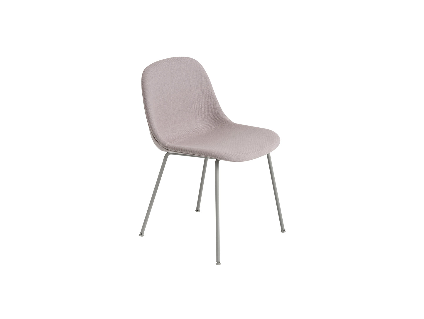 Fiber Side Chair Upholstered with Metal Base