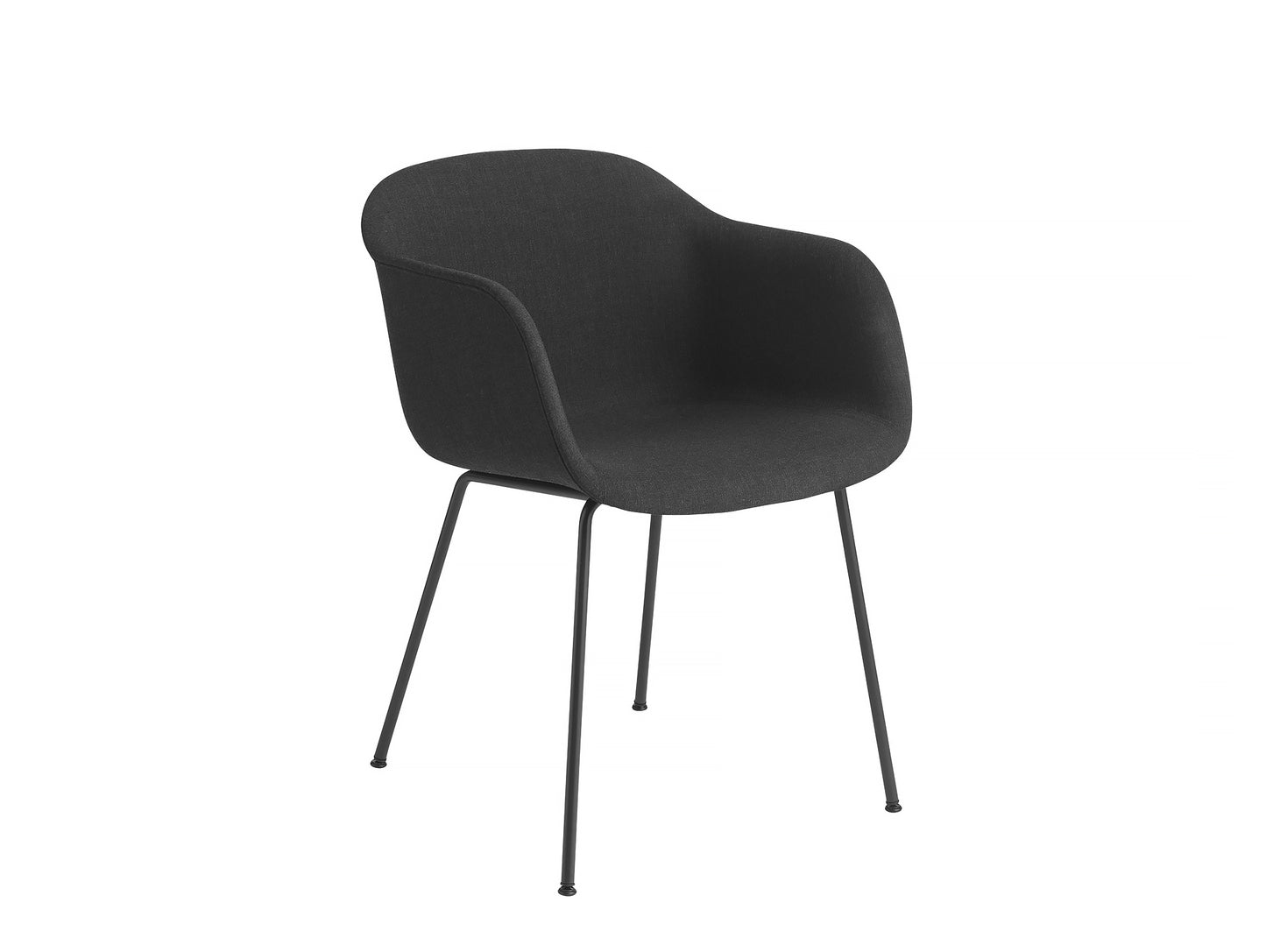 Fiber Armchair - Remix 183, Black Metal Base