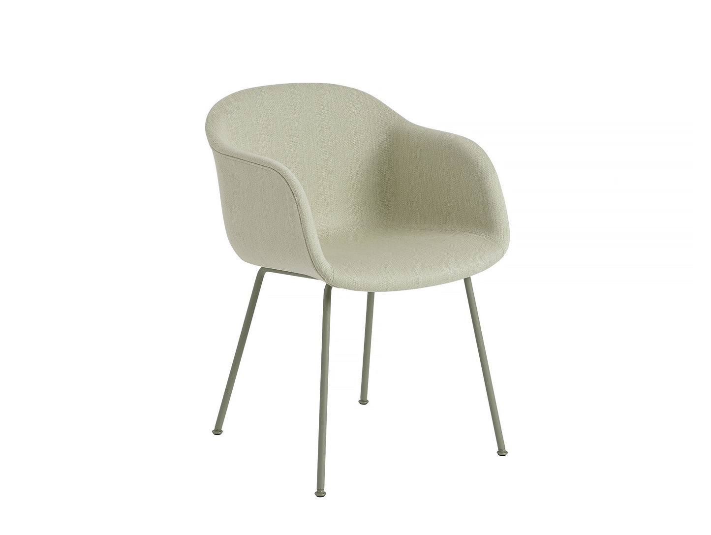 Fiber Armchair - Balder 3 912, Dusty Green Metal Base