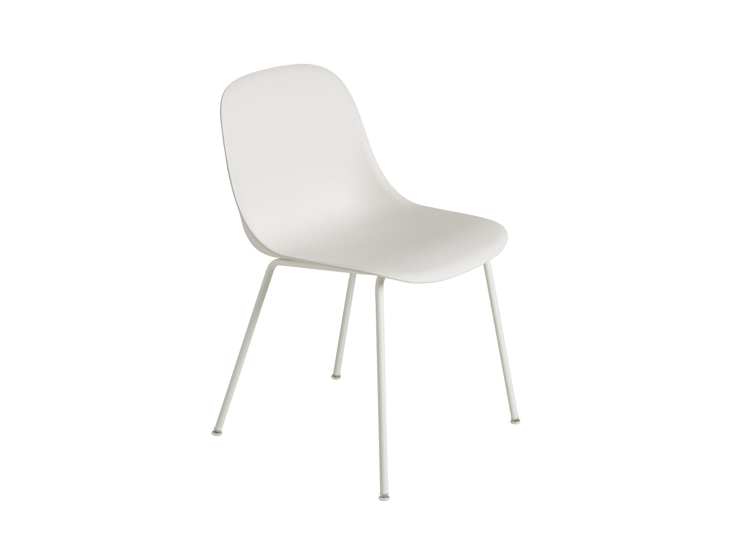 Fiber Side Chair with Metal Base by Muuto - Natural White / White