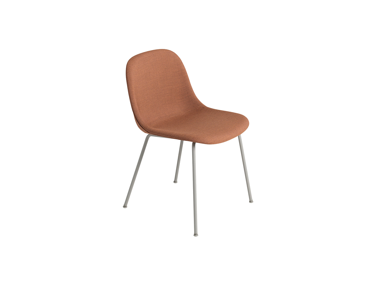 Fiber Side Chair Upholstered with Metal Base