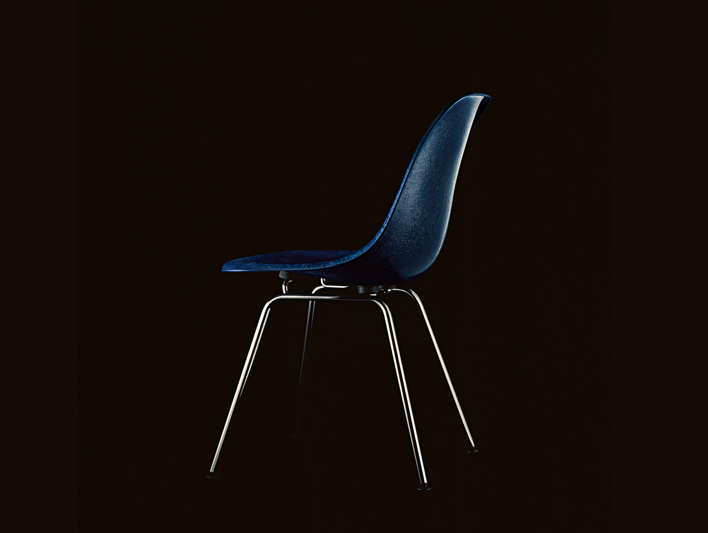 Eames Fiberglass Chair - DSX, Navy Blue