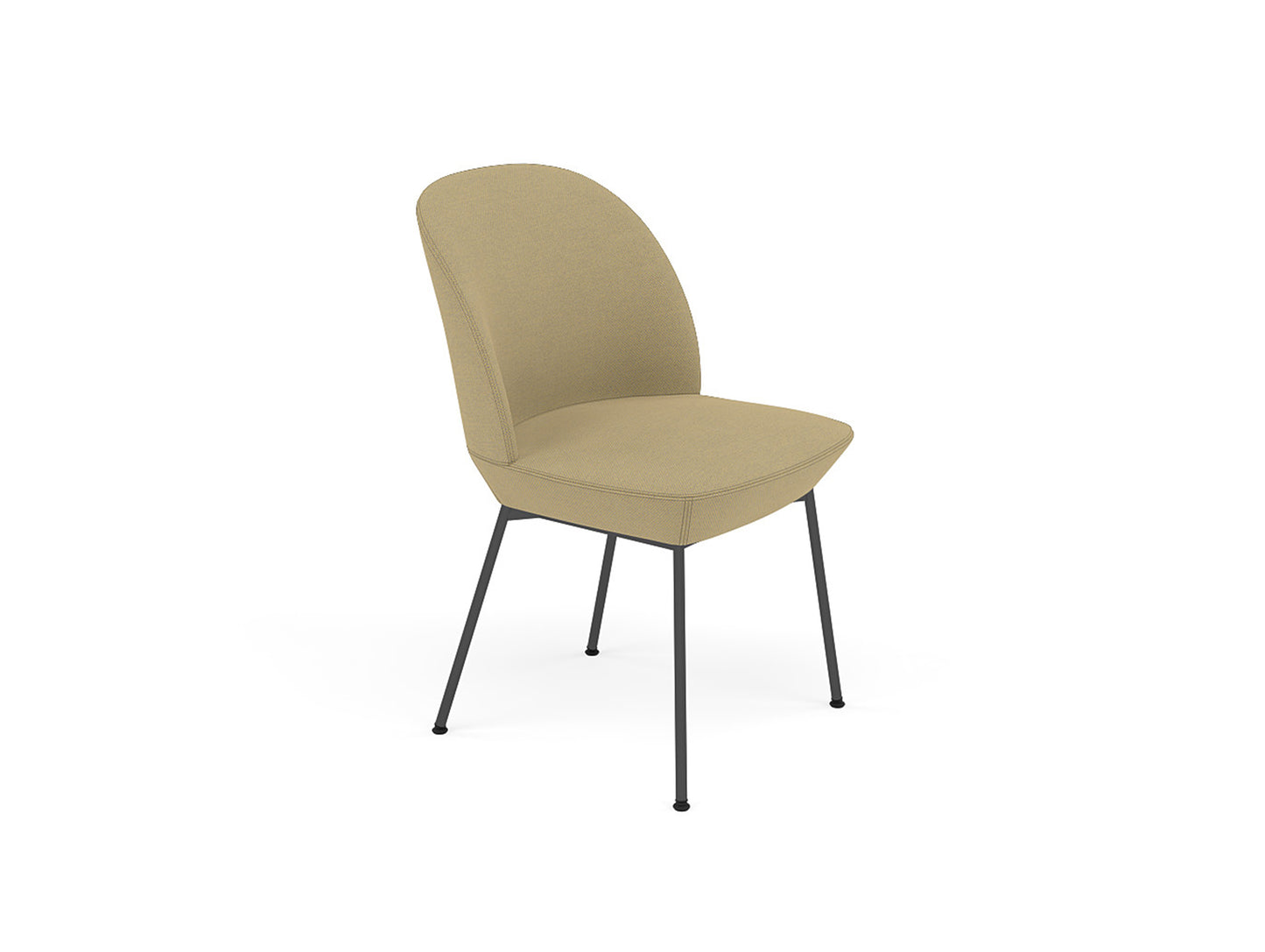 Oslo Side Chair by Muuto - Fiord 422 / Black Steel Base