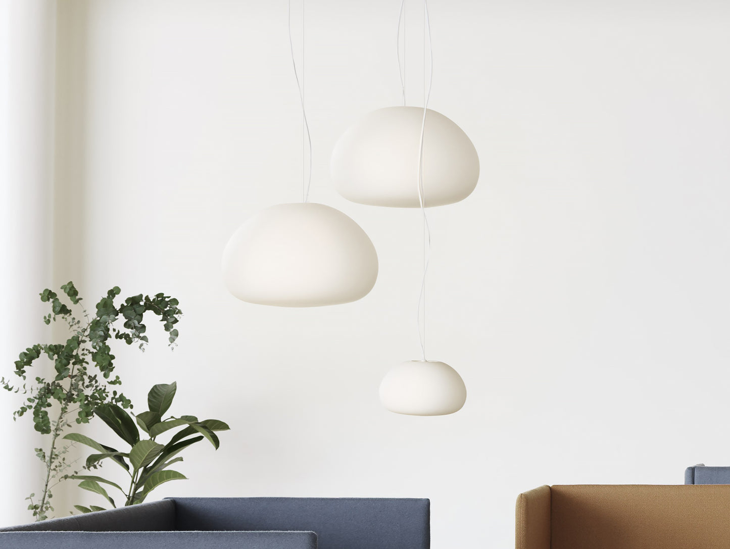 Fluid Glass Pendant Lights by Muuto