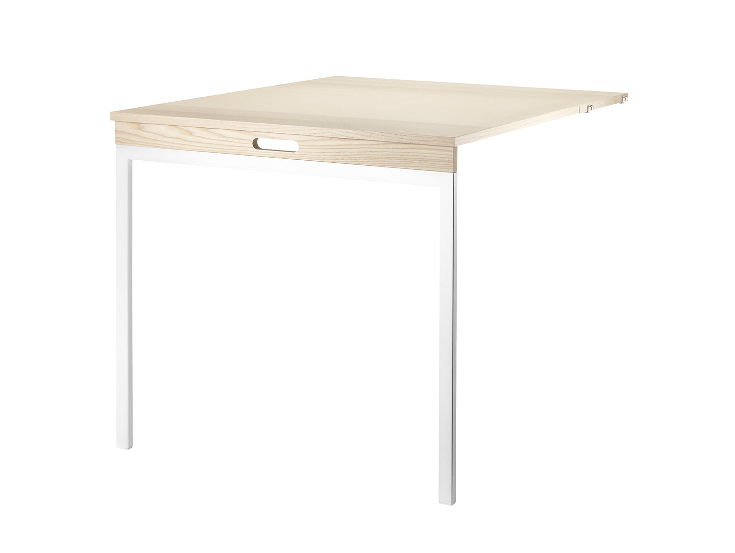 String Folding Table - Ash, White Legs