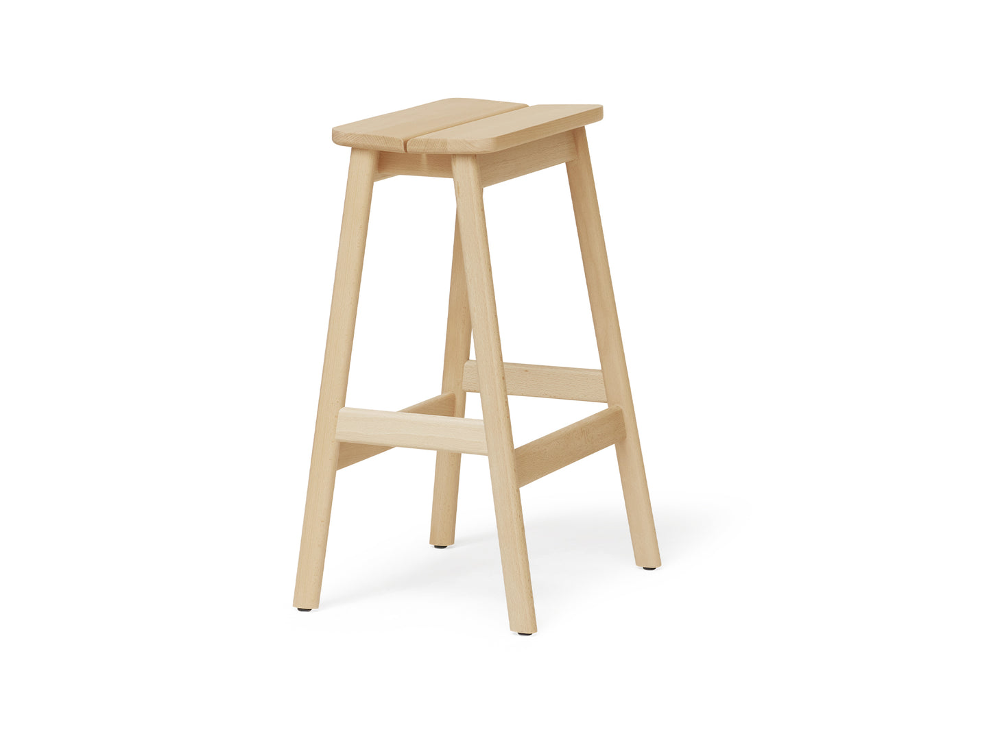 Angle Bar Stool by Form and Refine - Height: 65 cm / Matt Lacquered Beech