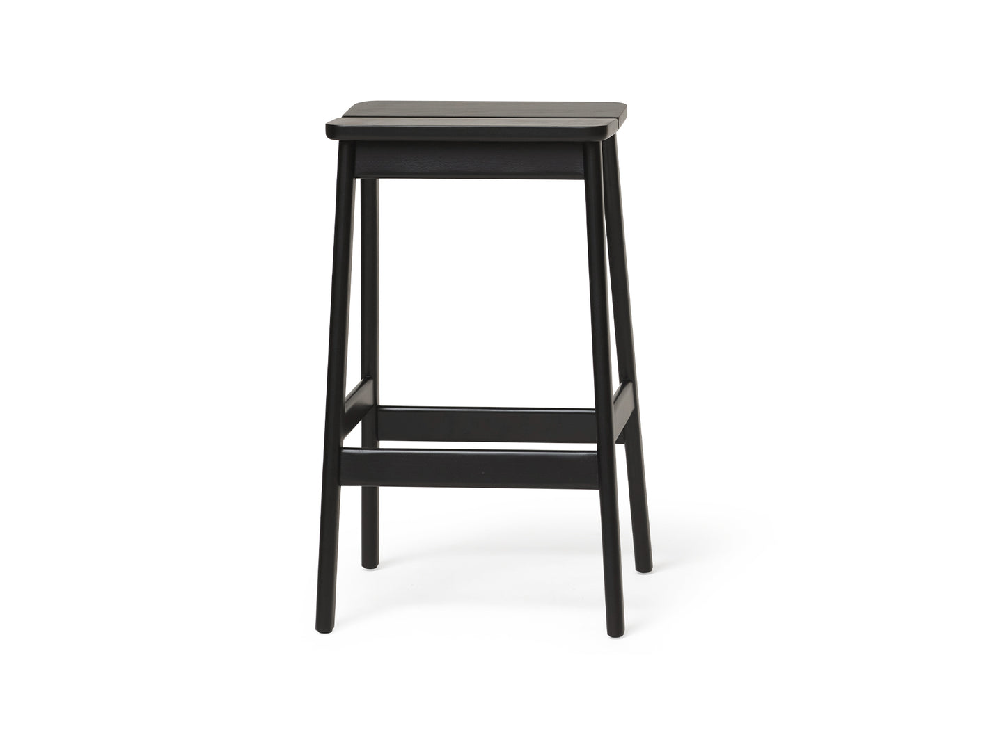 Angle Bar Stool by Form and Refine - Height: 65 cm / Black Stained Beech
