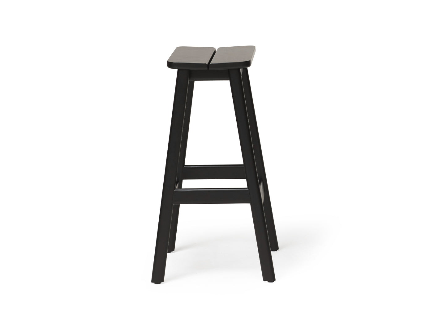 Angle Bar Stool by Form and Refine - Height: 65 cm / Black Stained Beech