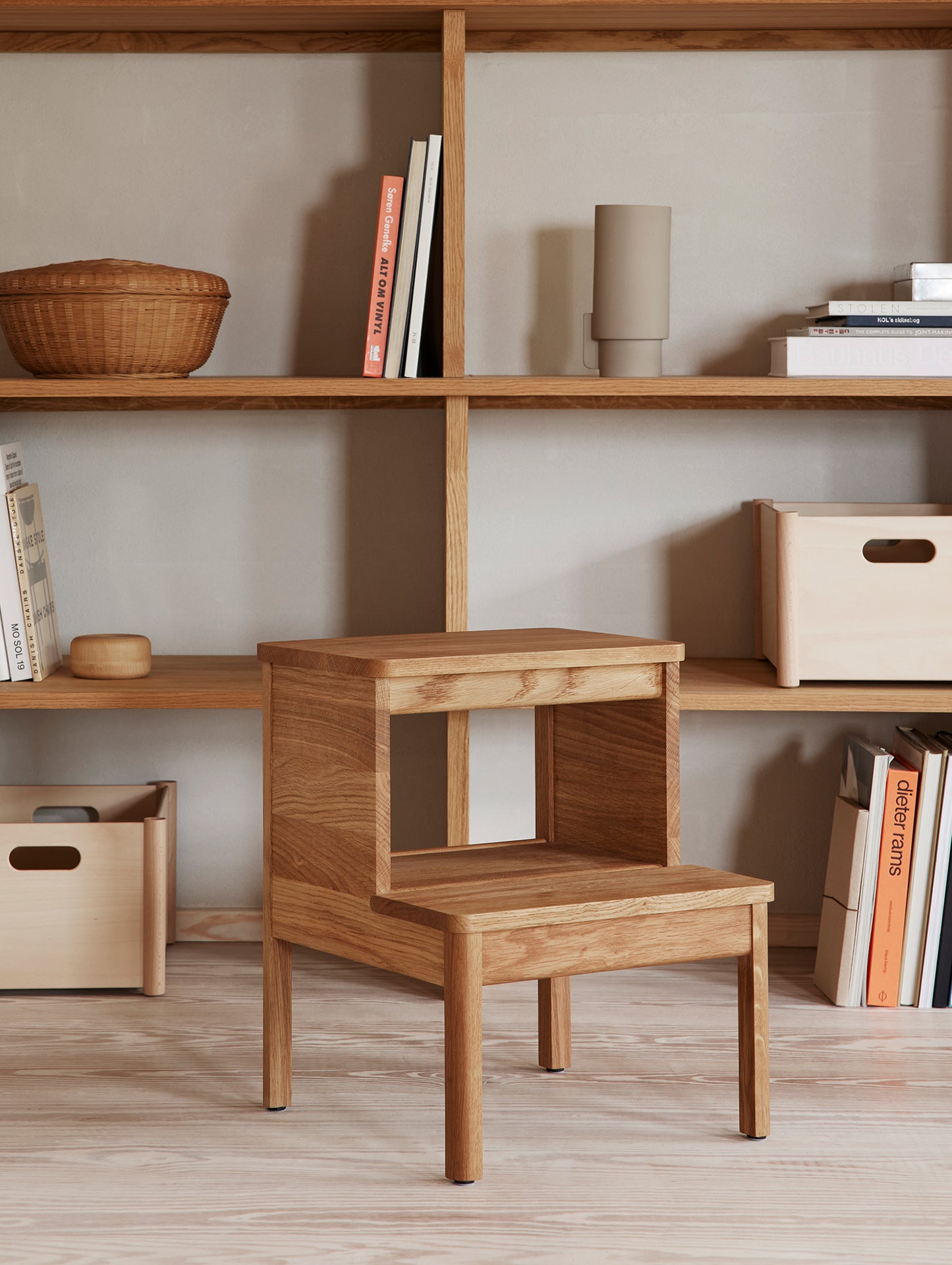 A Line Stepstool by Foam and Refine - Oiled Oak