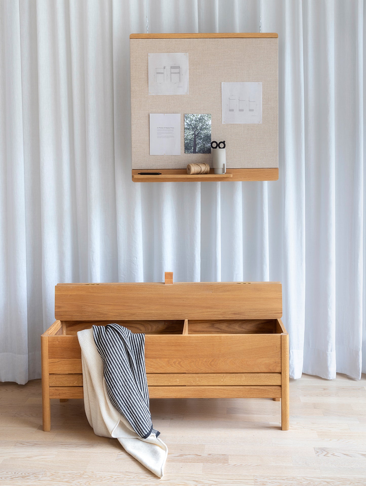 Form and Refine - A Line Storage Bench - Oiled Oak