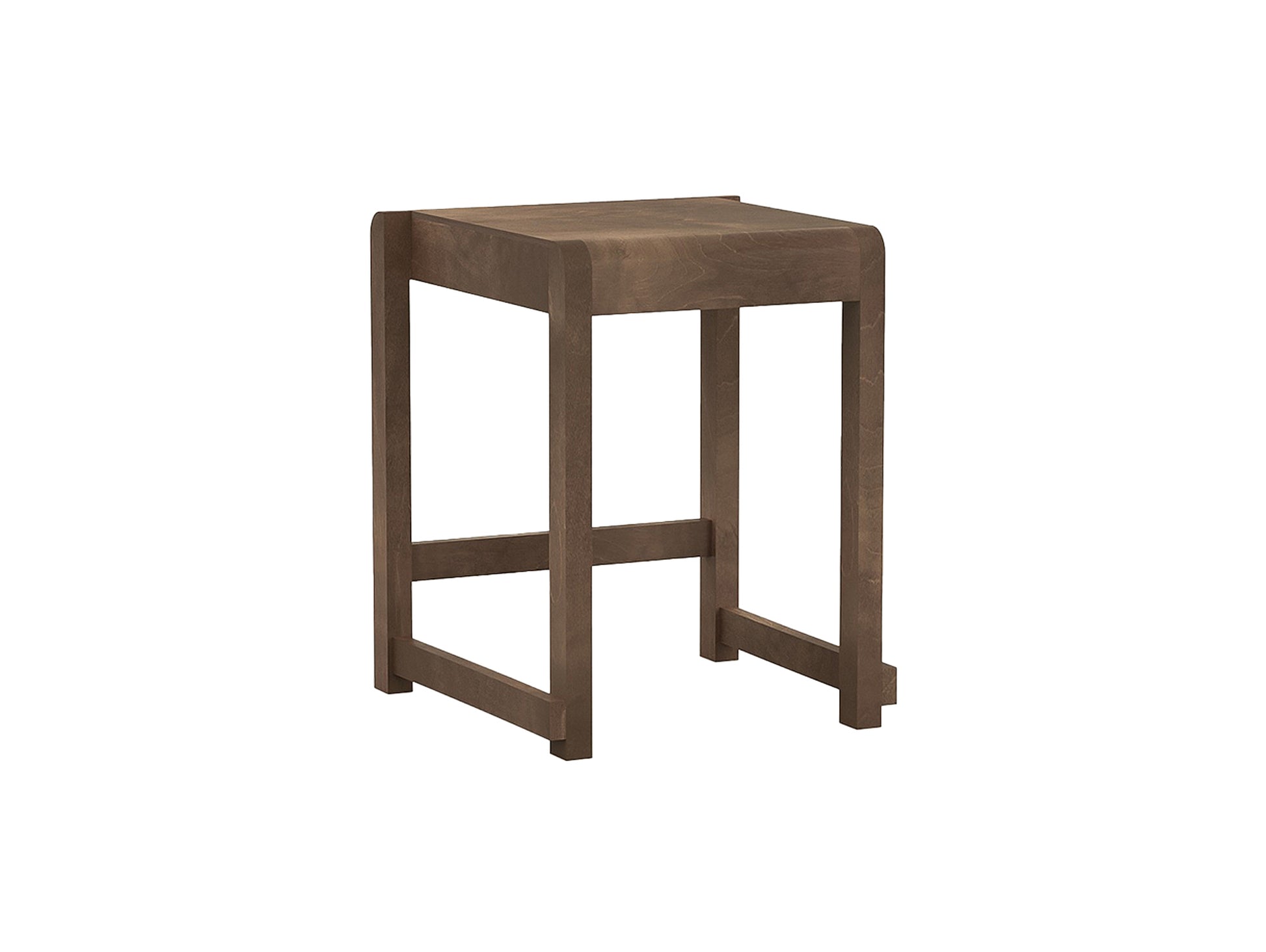 Low Stool 01 by Frama - Dark Brown Oiled Birch Wood