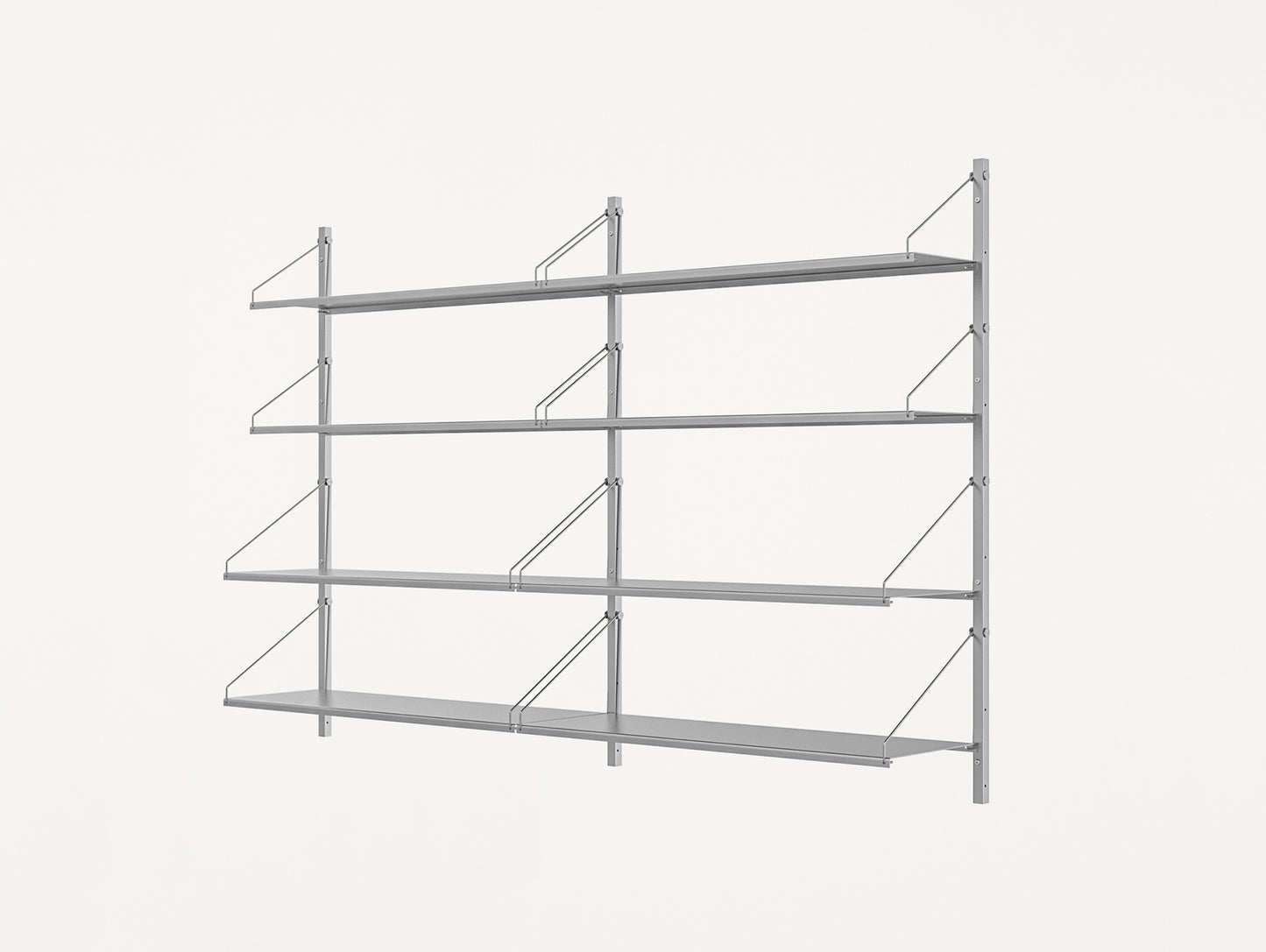 Shelf Library Stainless Steel by Frama - H1084 cm / Double Section (w80 shelves)