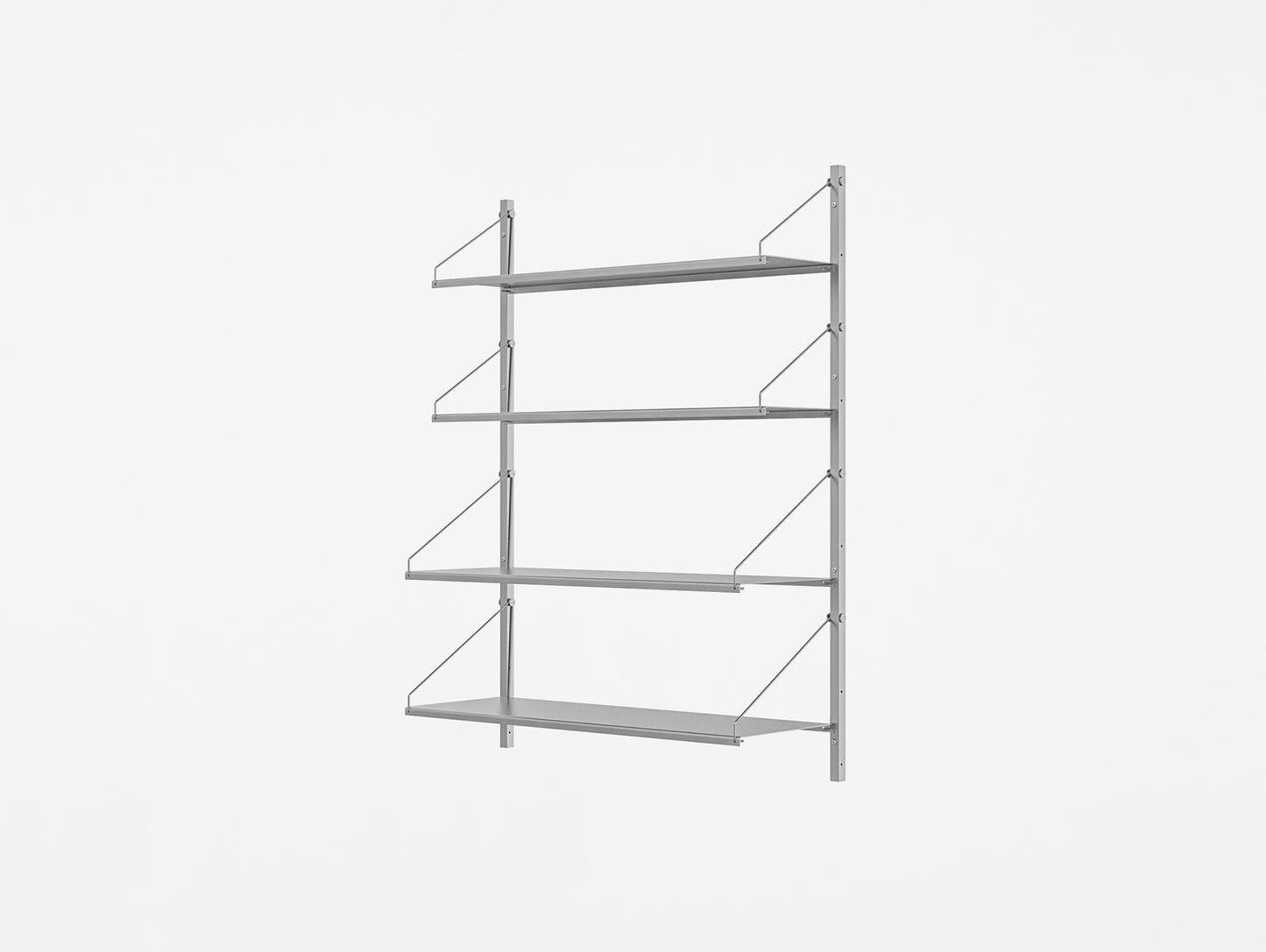 Shelf Library Stainless Steel by Frama - H1084 cm / Single Section (w80 shelves)