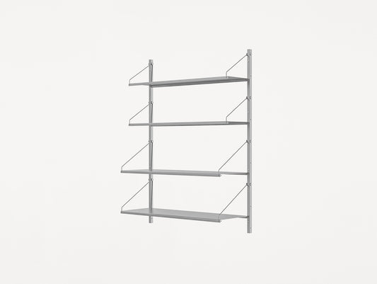 Shelf Library Stainless Steel by Frama - H1084 cm / Single Section (w80 shelves)