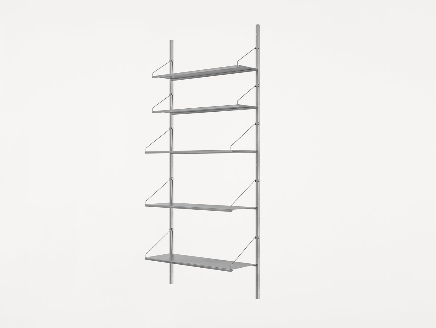 Shelf Library Stainless Steel by Frama - H1852 cm / Single Section (w80 shelves)