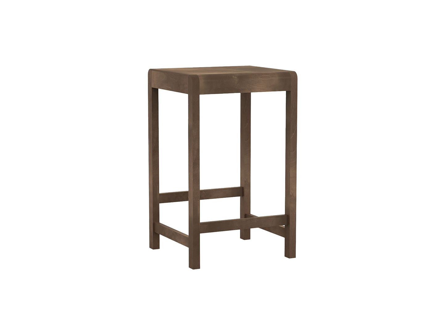 Bar Stool 01 - 65 cm Height - Dark Oiled Birch Wood