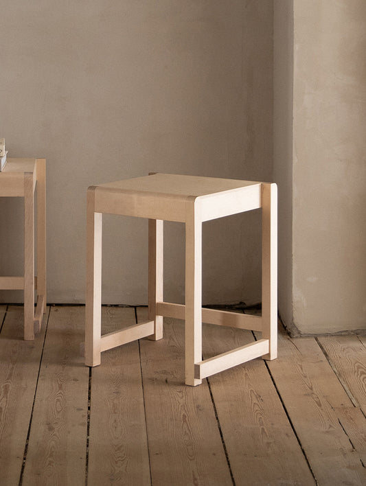 Low Stool 01 by Frama - Oiled Birch Wood