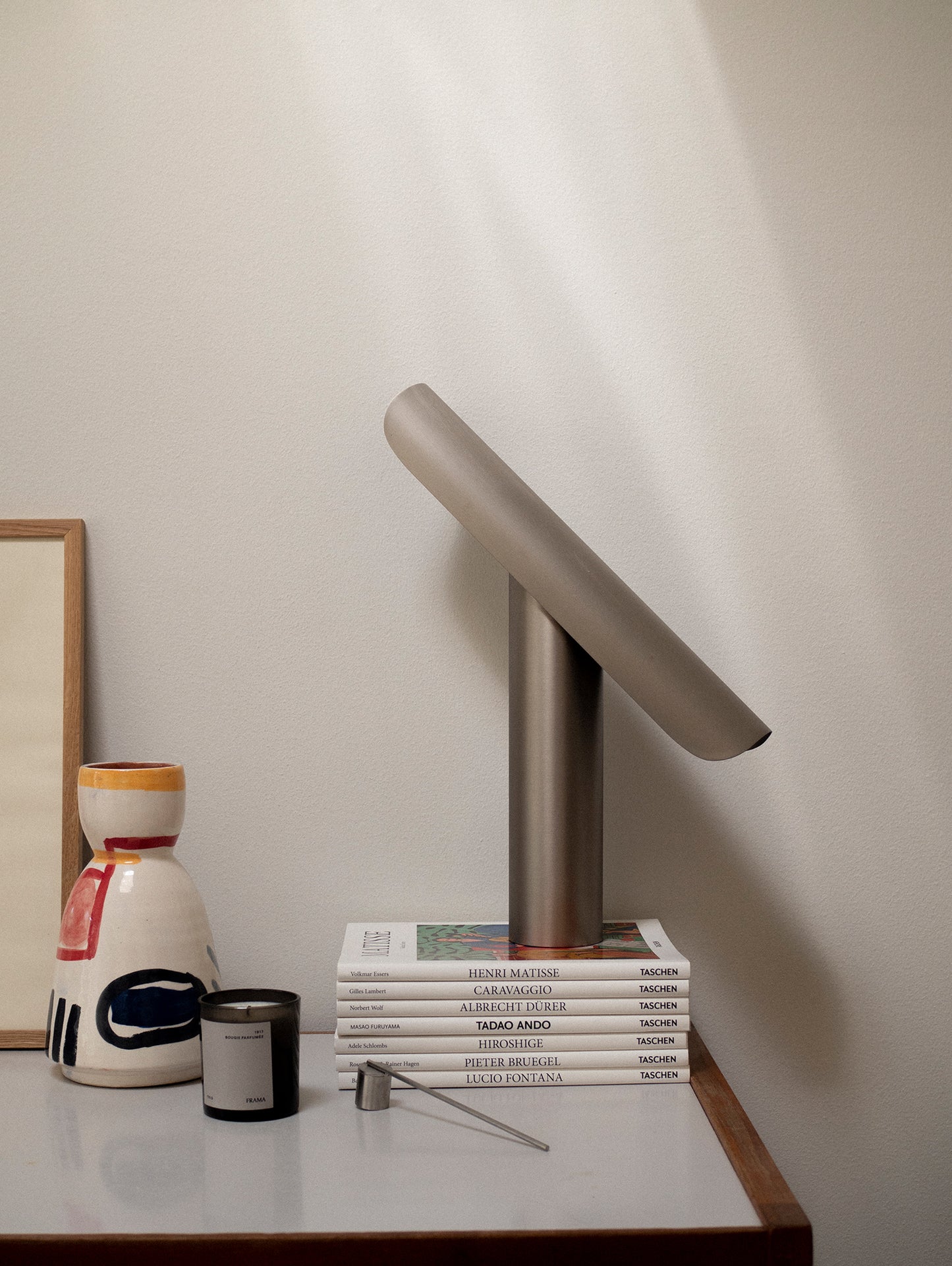 T Lamp by Frama - Brushed Steel