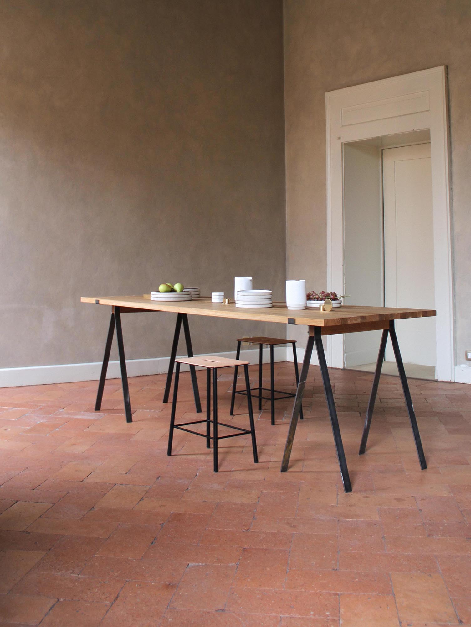 Adam Stool Leather by Frama